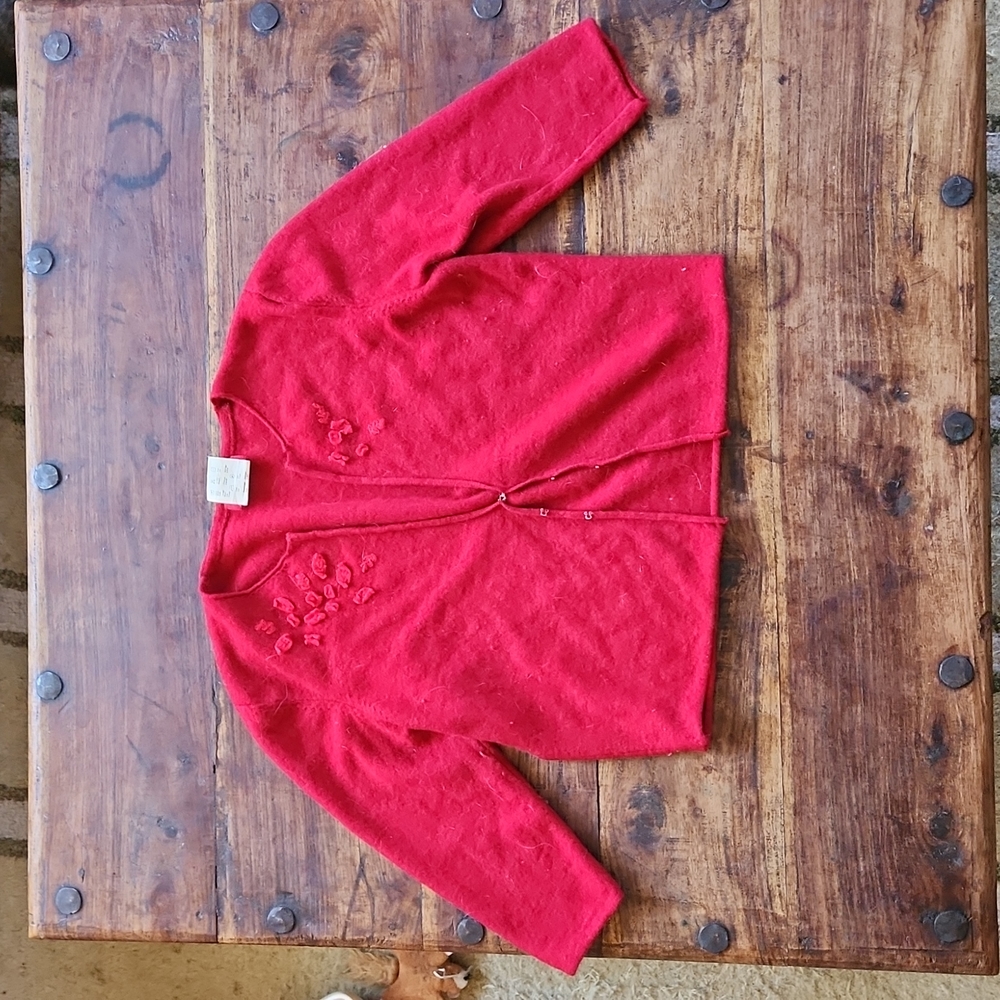 Esprit cropped vintage wool sweater.